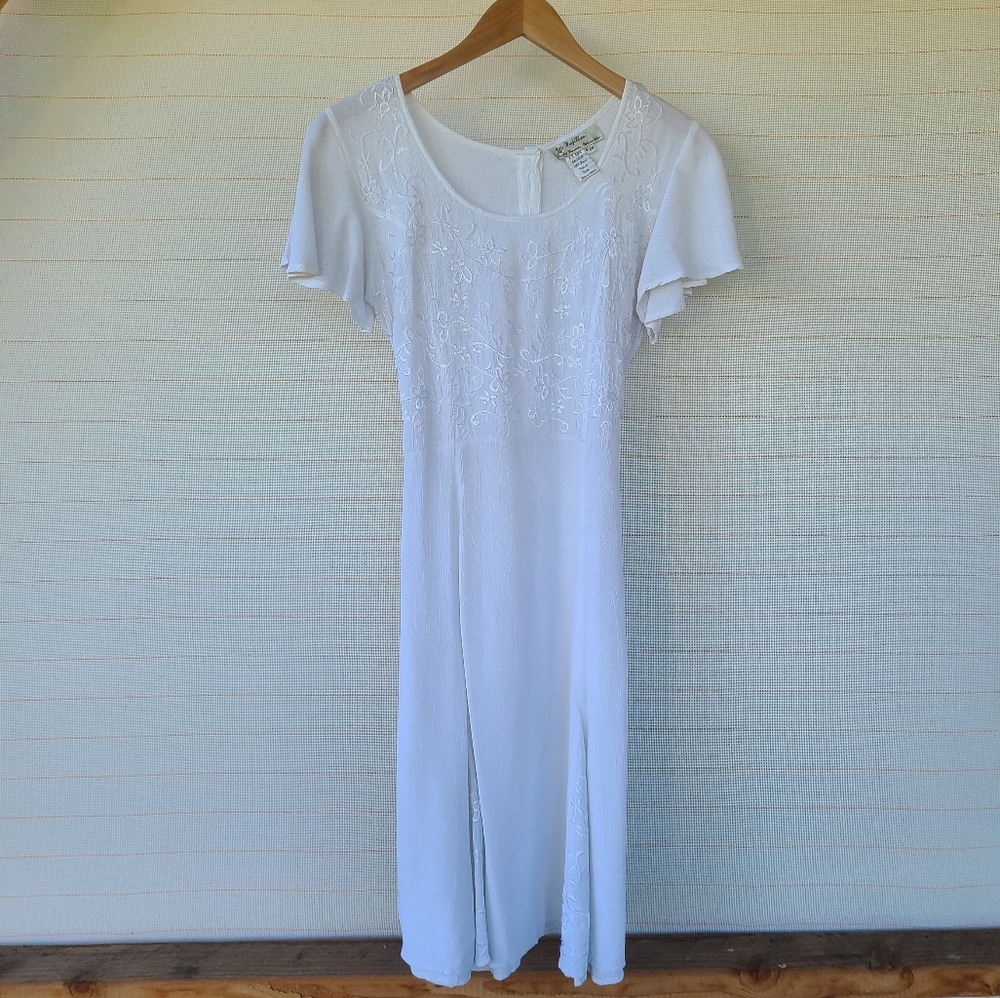 Vintage Papillon Embroidered Bodic Dress